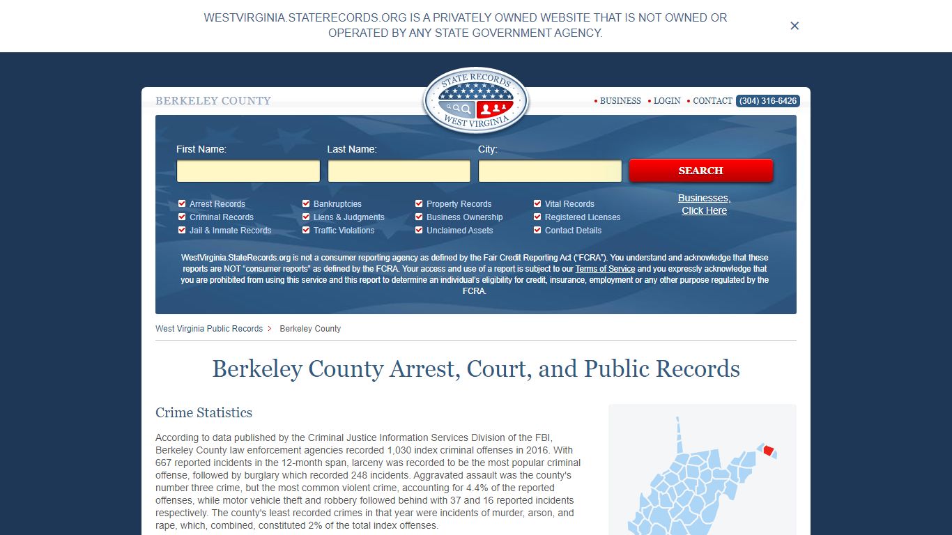 Berkeley County Arrest, Court, and Public Records